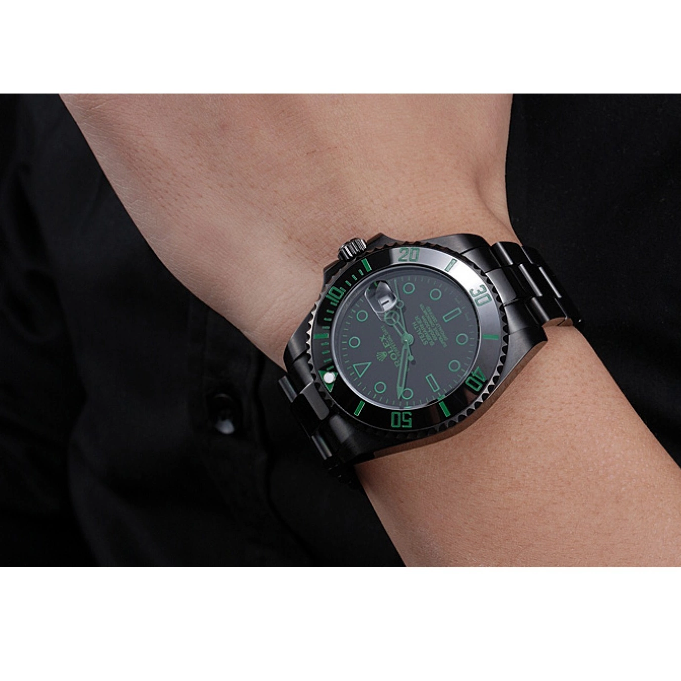 Good copy rolex watches Submariner Black 622007 Ceramic Stealth Rolex 0712